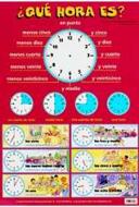 Pedagogiskt Material - Planscher - Spanska - Qué hora es?